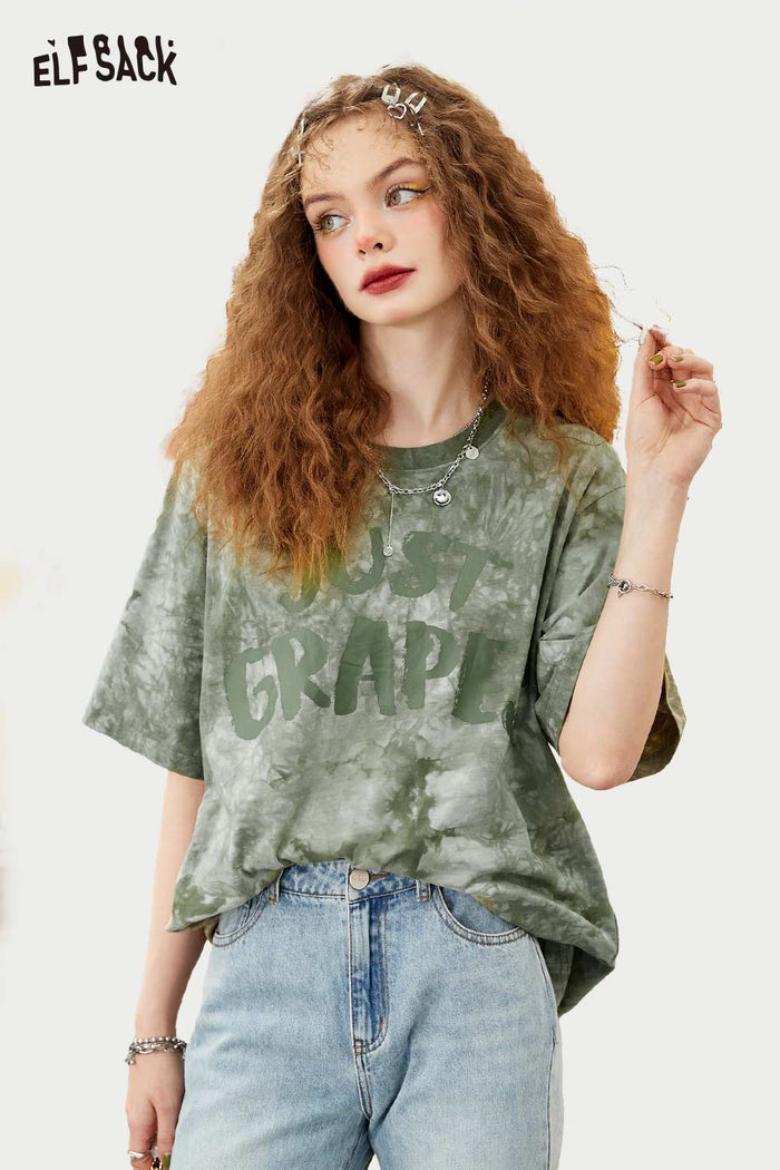 ELFSACK Soft Jersey Tie Dye Print Tee