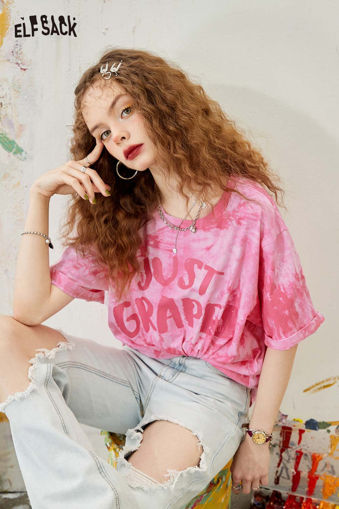 ELFSACK Soft Jersey Tie Dye Print Tee
