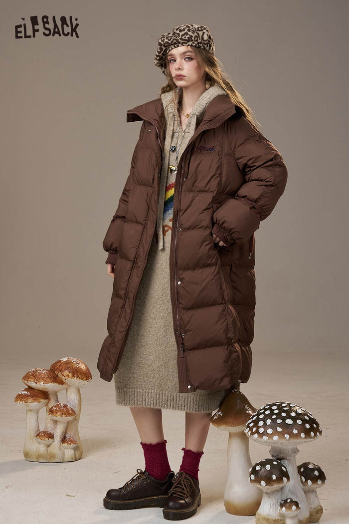 ELFSACK Soft Knit Rainbow Cartoon Print Sweater Dress