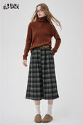 ELFSACK Soft Loose Stripe Culottes Skirt Style Wide Leg Pants