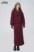 ELFSACK Soft Mallard Hoodie Half Skirt Set