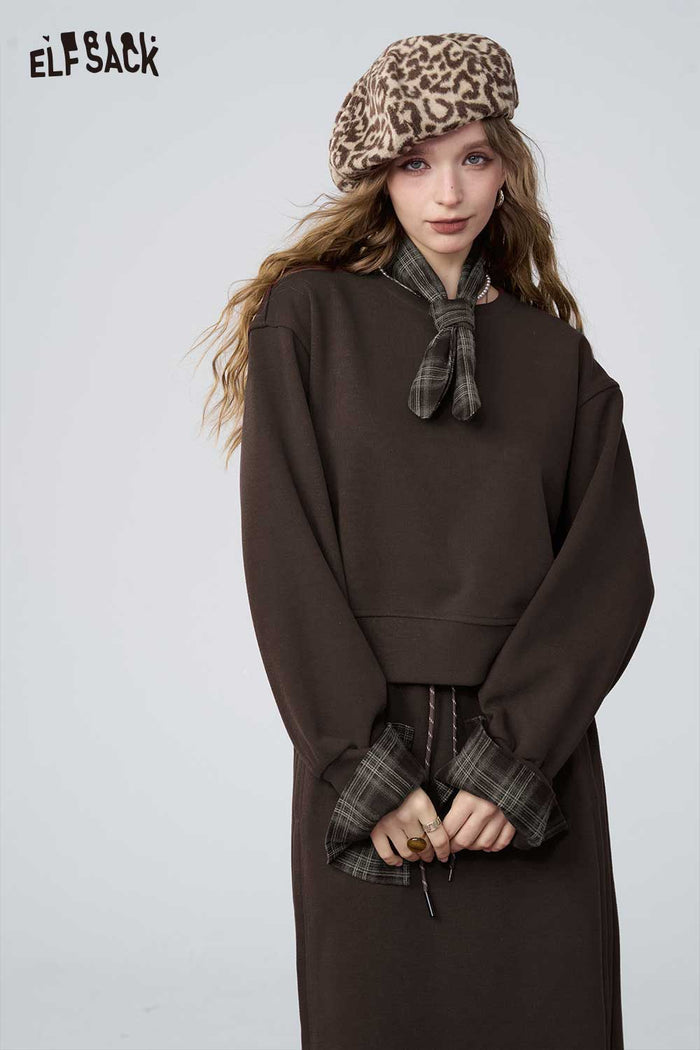 ELFSACK Soft Mallard Hoodie Half Skirt Set