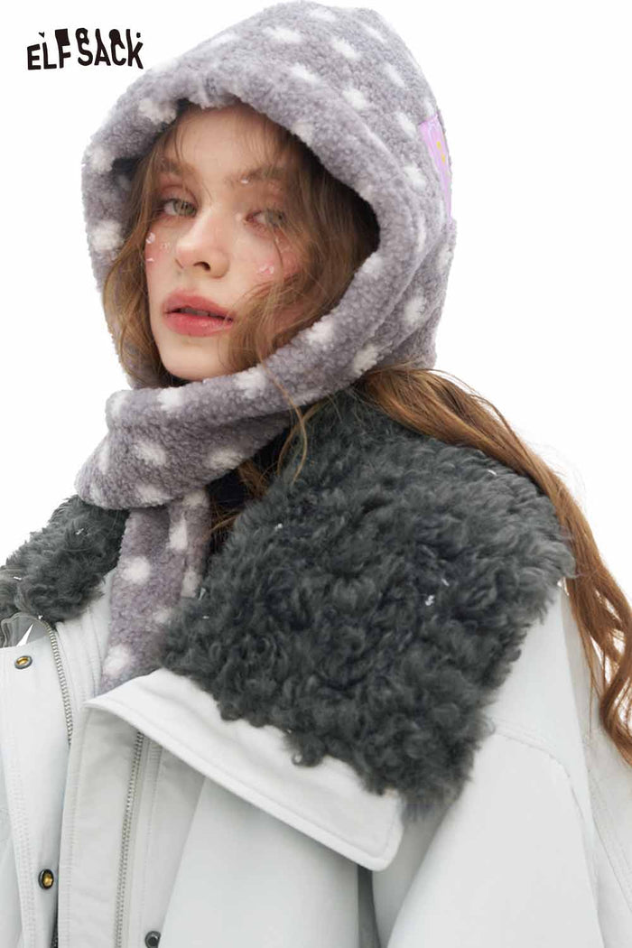 ELFSACK Soft Minimalist Classic Solid Plush Lapel Coat