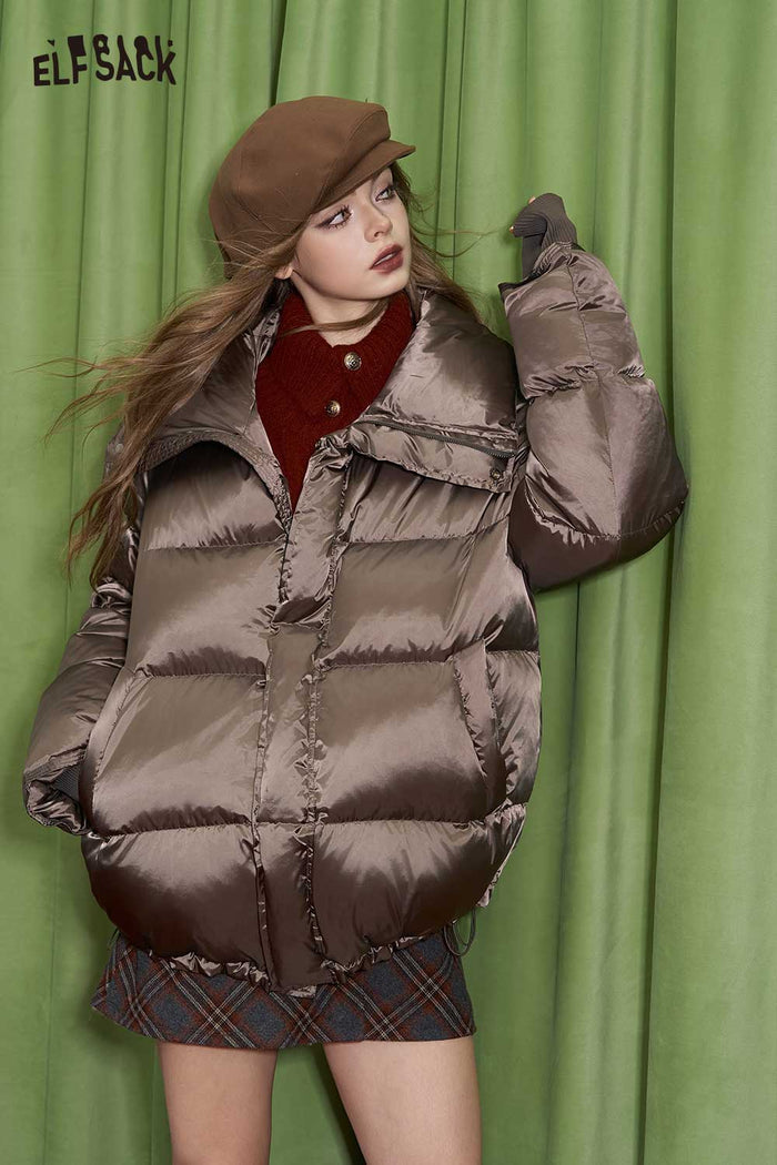 ELFSACK Soft Petite Insulated Short Down Jacket