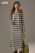 ELFSACK Soft Star Decoration Round Neck Sweatshirt Dress