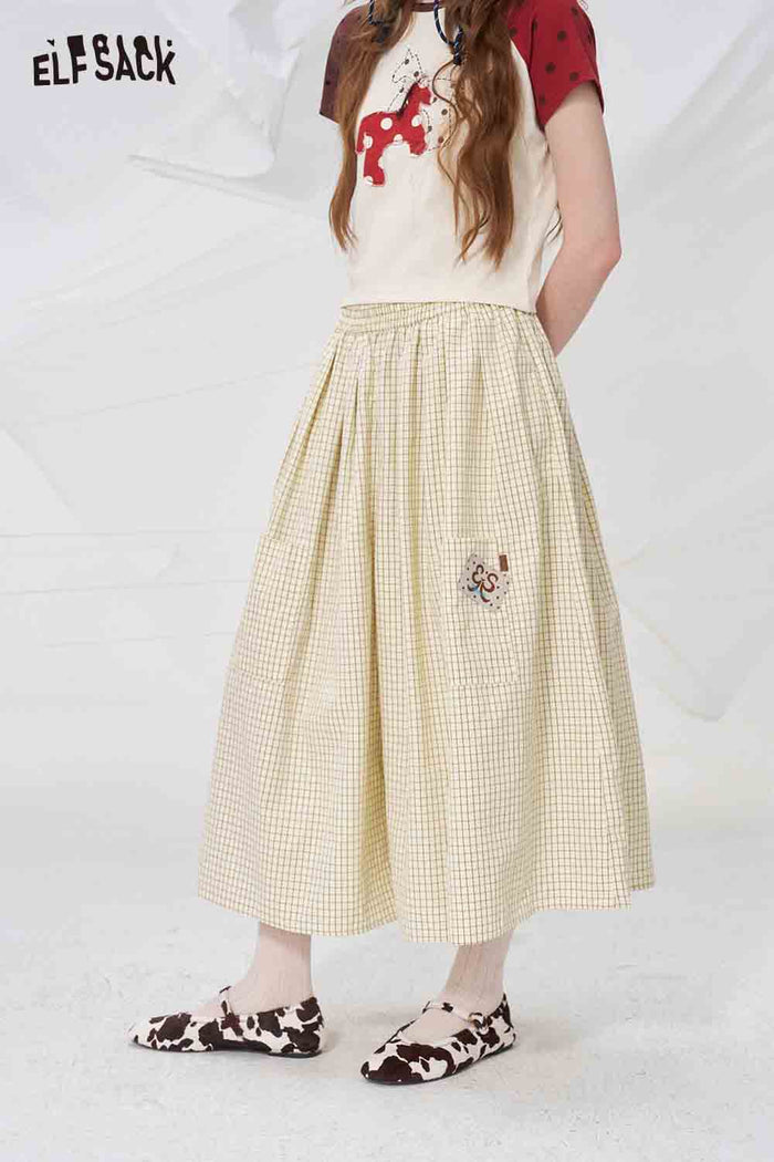 ELFSACK Solid Color Pocket Wide Leg Pants