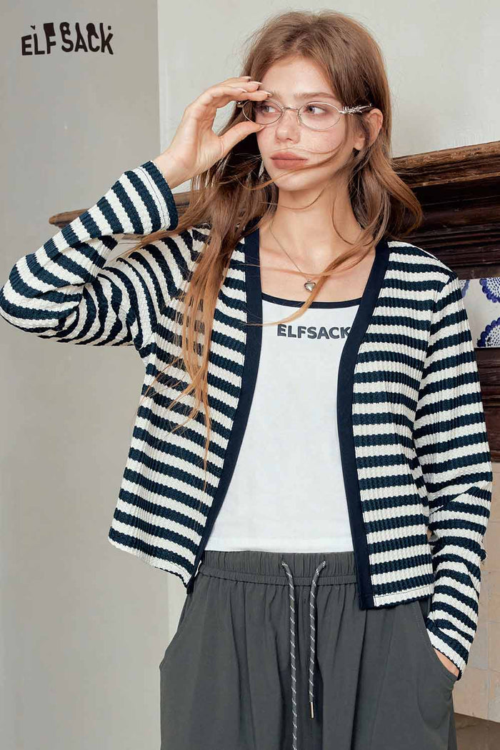 Striped Cardigan Cami 2 Piece Set