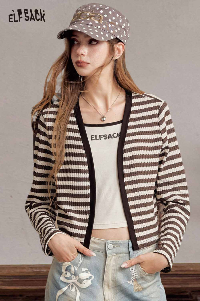 Striped Cardigan Cami 2 Piece Set