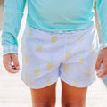 Swim Shorts - Blue Pineapples - Sugar Bee Clothing
