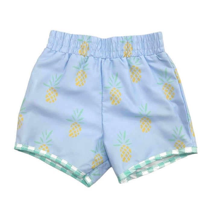 Swim Shorts - Blue Pineapples - Sugar Bee Clothing