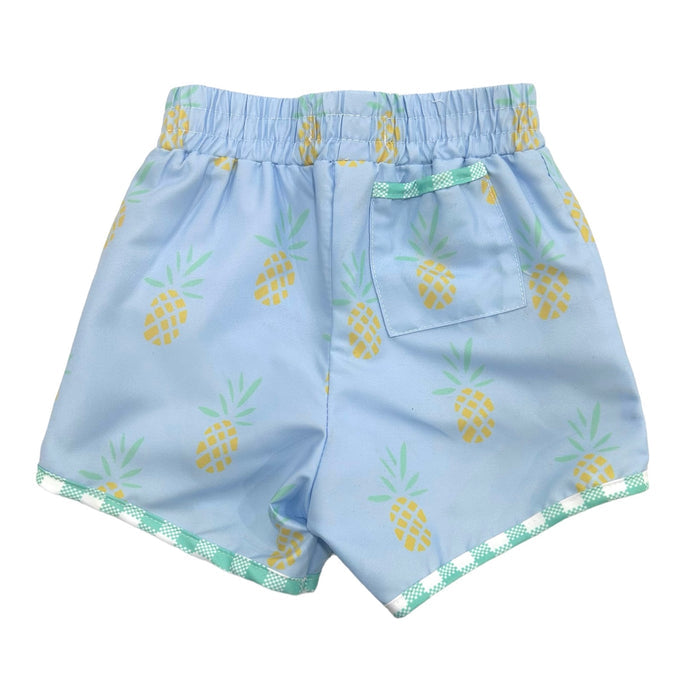 Swim Shorts - Blue Pineapples - Sugar Bee Clothing