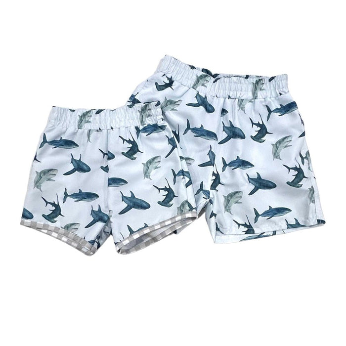 Swim Shorts - Sharks - Sugar Bee Clothing