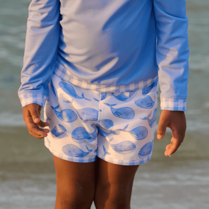 Swim Shorts - Whales - Sugar Bee Clothing