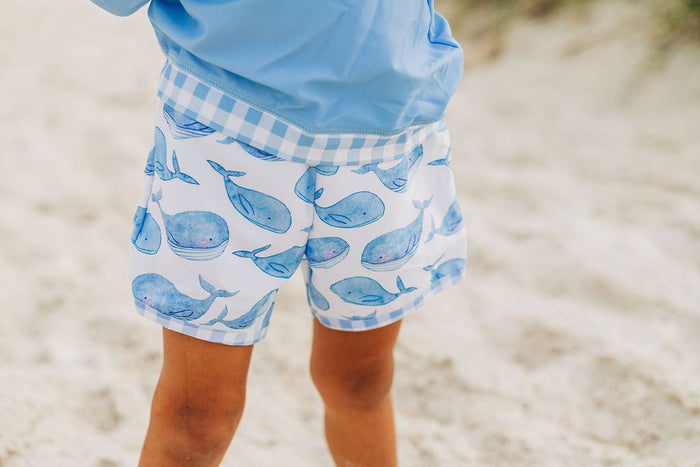 Swim Shorts - Whales - Sugar Bee Clothing