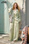 ELFSACK Tassel Drawstring Paisley Pants Set