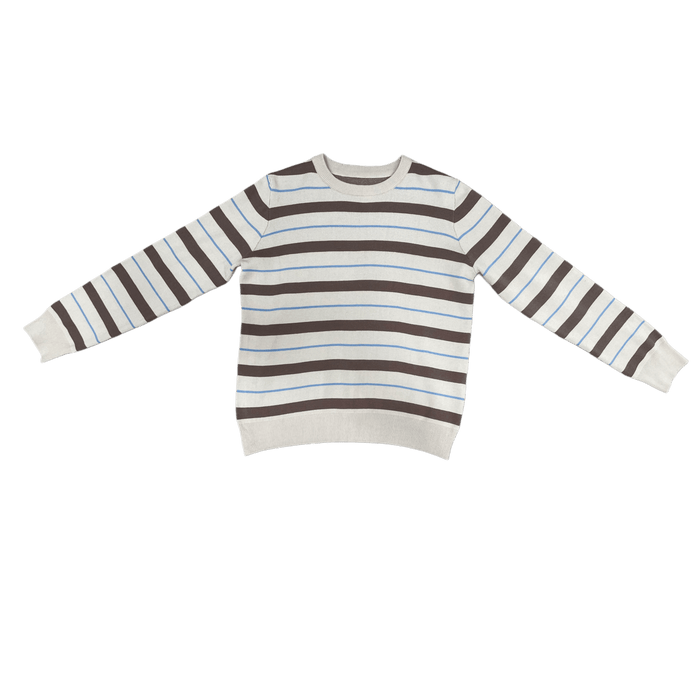Tucker Crew Sweater - Preppy Stripe - Sugar Bee Clothing