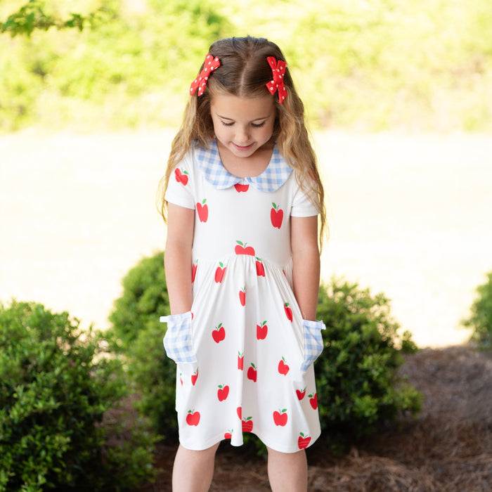 Twirl Dress - Red Apples - Sugar Bee Clothing