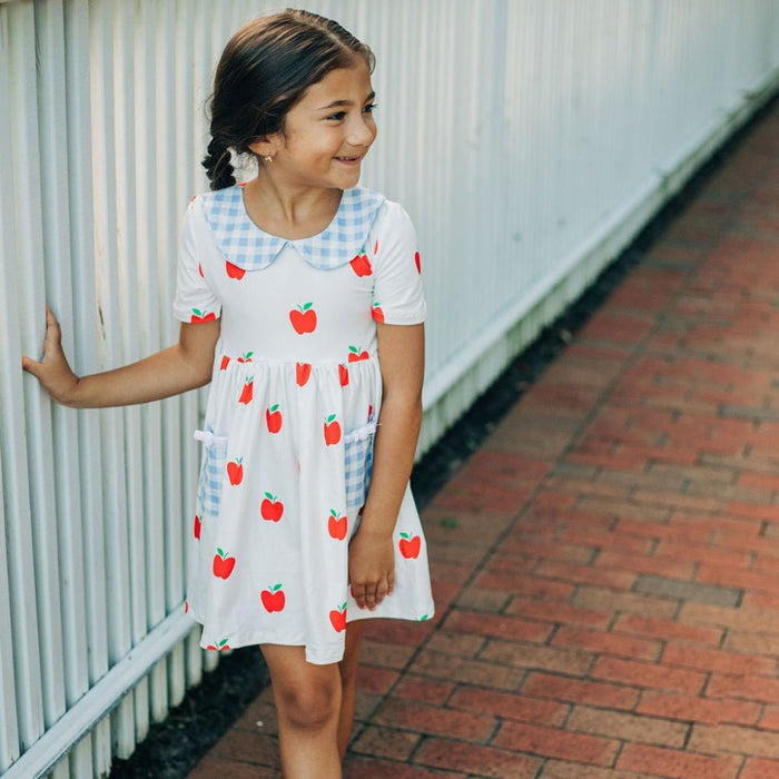 Twirl Dress - Red Apples - Sugar Bee Clothing