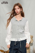 Two Piece Long Sleeve Knit Cardigan