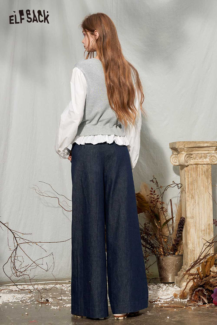 Two Piece Long Sleeve Knit Cardigan