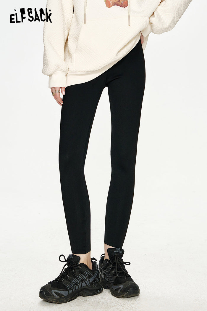ELFSACK Versatile black slim fit leggings tight skinny pants