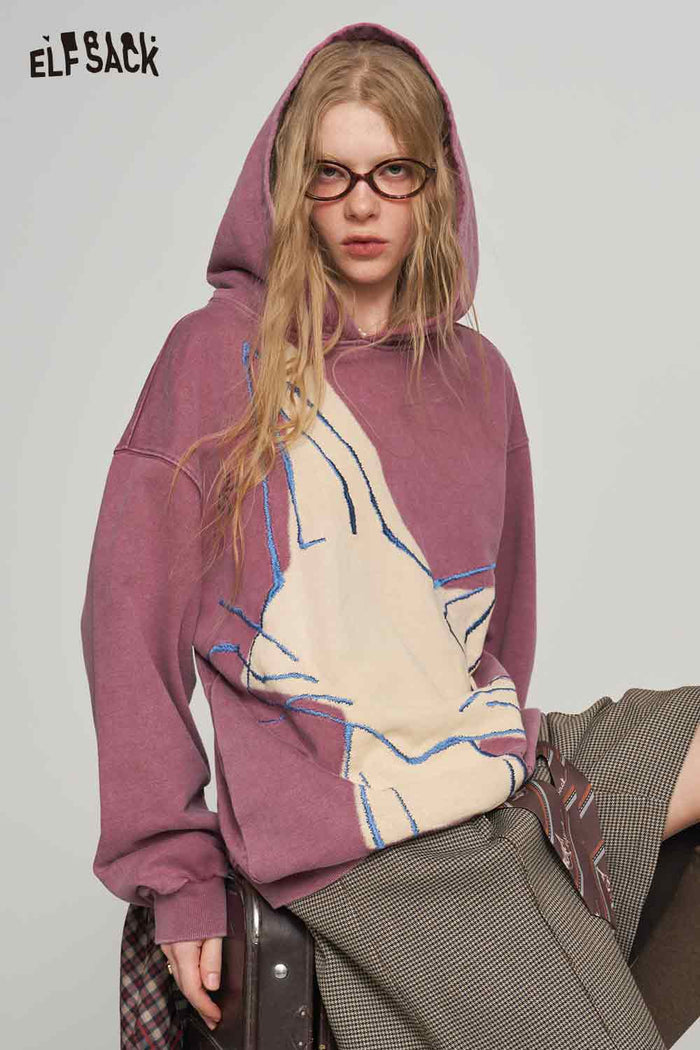 Vintage Oversized Fox Graphic Hoodie