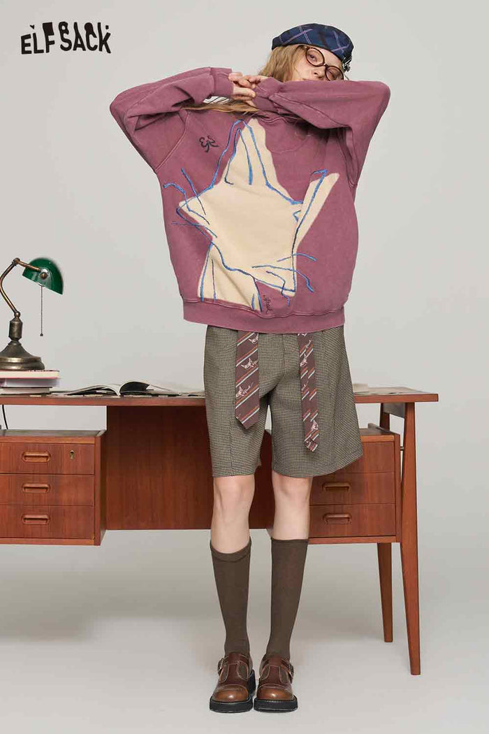 Vintage Oversized Fox Graphic Hoodie