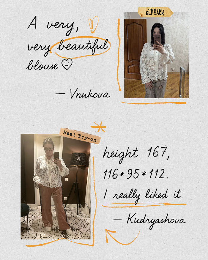 ELFSACK White Lace Semi Transparent Chiffon Shirt Layered Top Full Size Plus Size