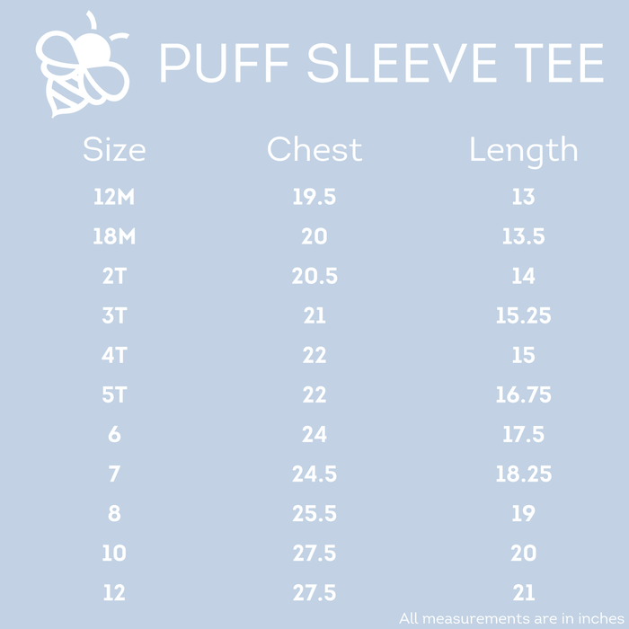 White Puff Sleeve Tee - Summer - Sugar Bee Clothing