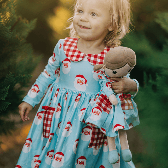 White Santa Twirl Dress - Sugar Bee Clothing