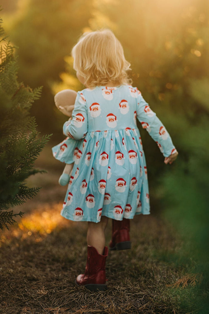 White Santa Twirl Dress - Sugar Bee Clothing