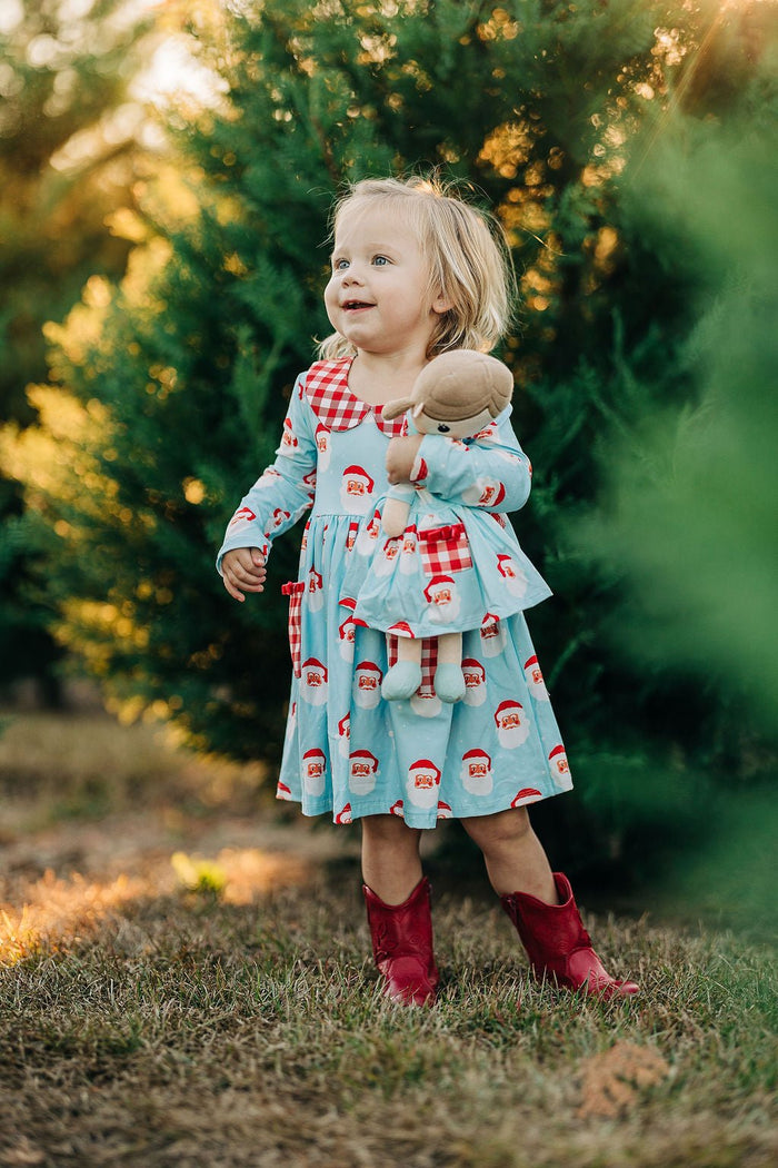 White Santa Twirl Dress - Sugar Bee Clothing