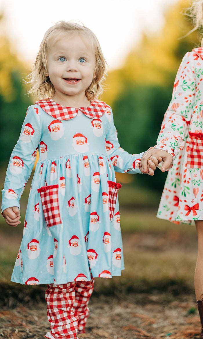 White Santa Twirl Dress - Sugar Bee Clothing