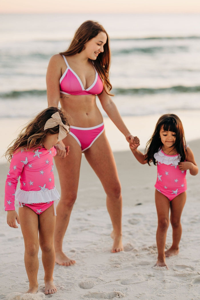 Woman's Bikini - Bougainvillea Color Block - Sugar Bee Clothing