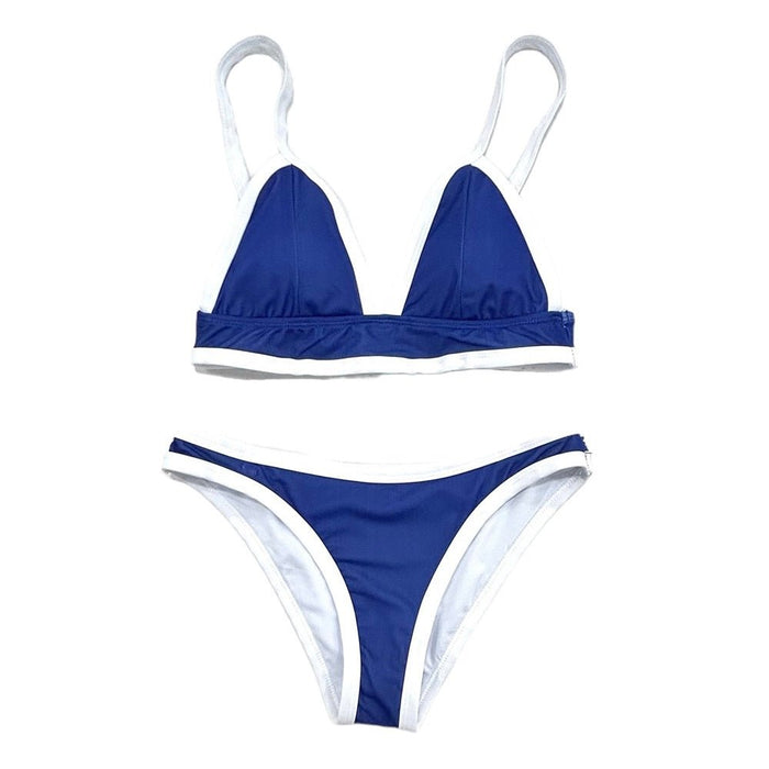 Woman's Bikini - Navy Blue Color Block - Sugar Bee Clothing