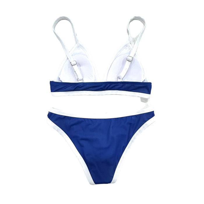 Woman's Bikini - Navy Blue Color Block - Sugar Bee Clothing