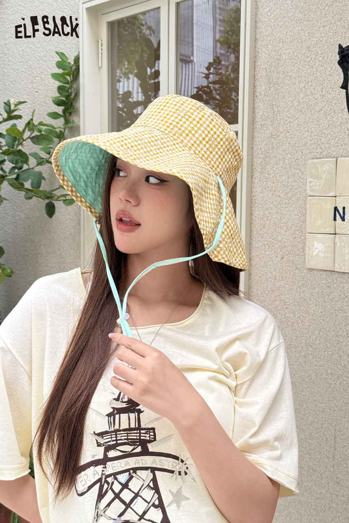 ELFSACK Women's Reversible Wide Brim Sun Hat