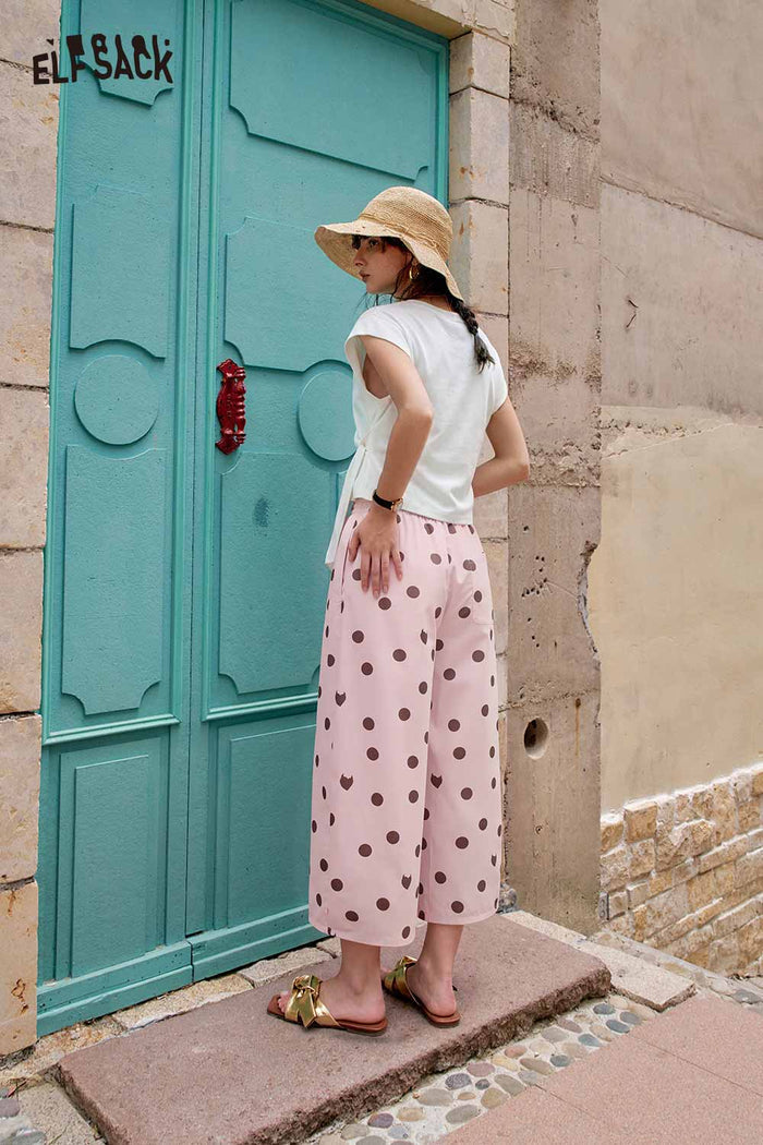 ELFSACK Wrap V-Neck Side Knot Cap Sleeve Tee