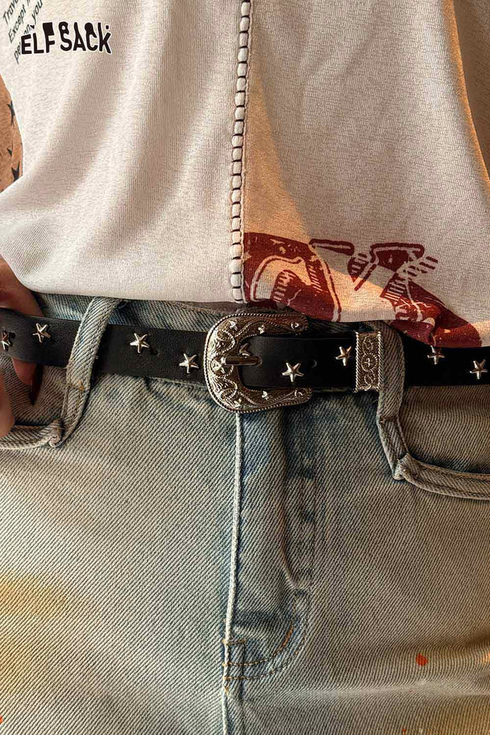 ELFSACK Y2K Star Belt Personality Versatile Fashion Waistband