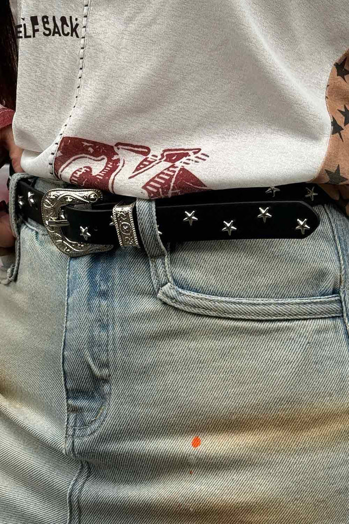 ELFSACK Y2K Star Belt Personality Versatile Fashion Waistband