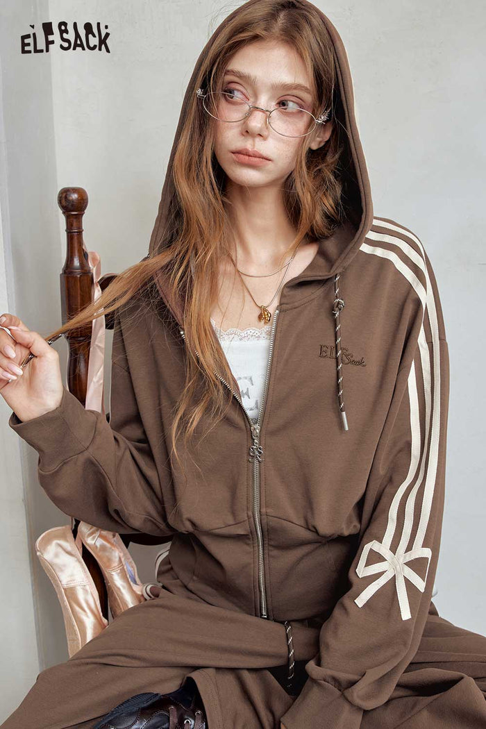 Zip Up Hoodie Wide Leg Pants Set